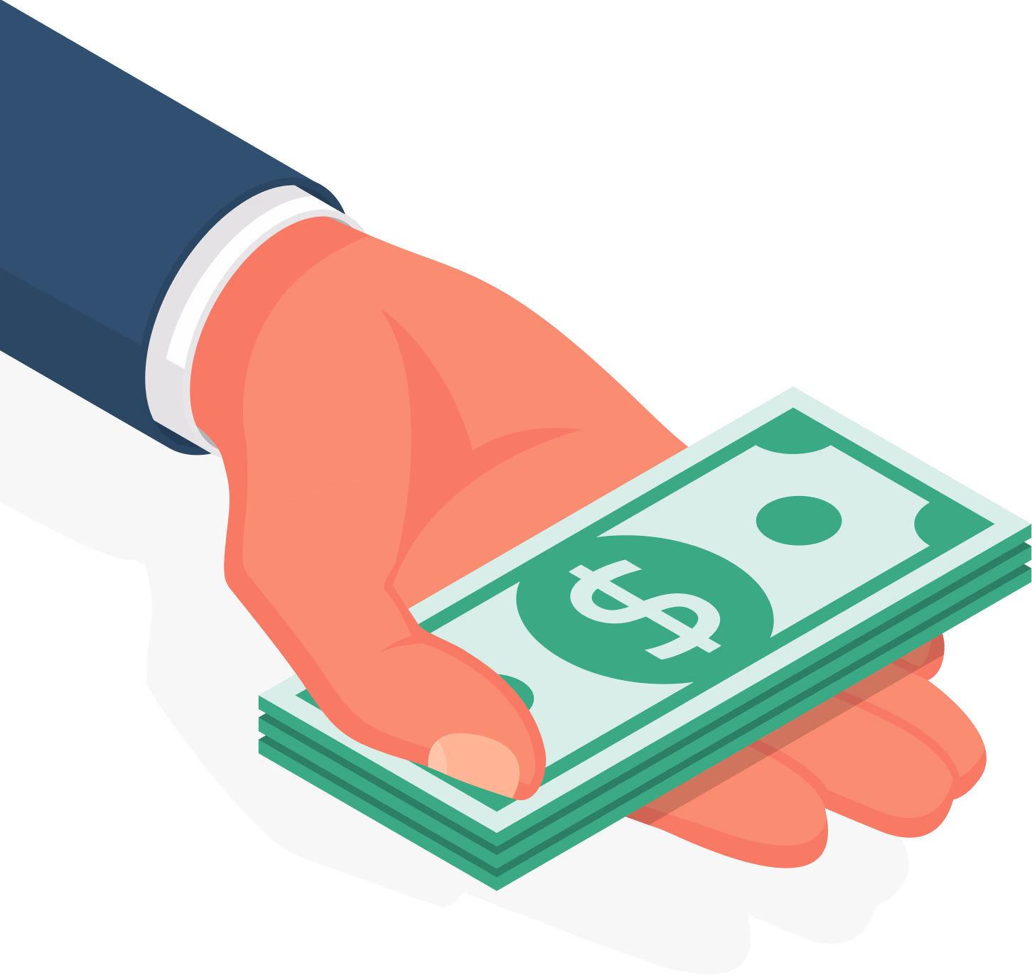 Hand holding cash